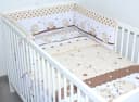 Primawela Babybettwäsche 6-teiliges Set mit Chiffon Himmel und Nestchen Braun Bild 3