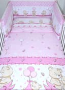 Primawela Babybettwäsche 6-tlg. Set mit Chiffonhimmel Rosa Bild 1