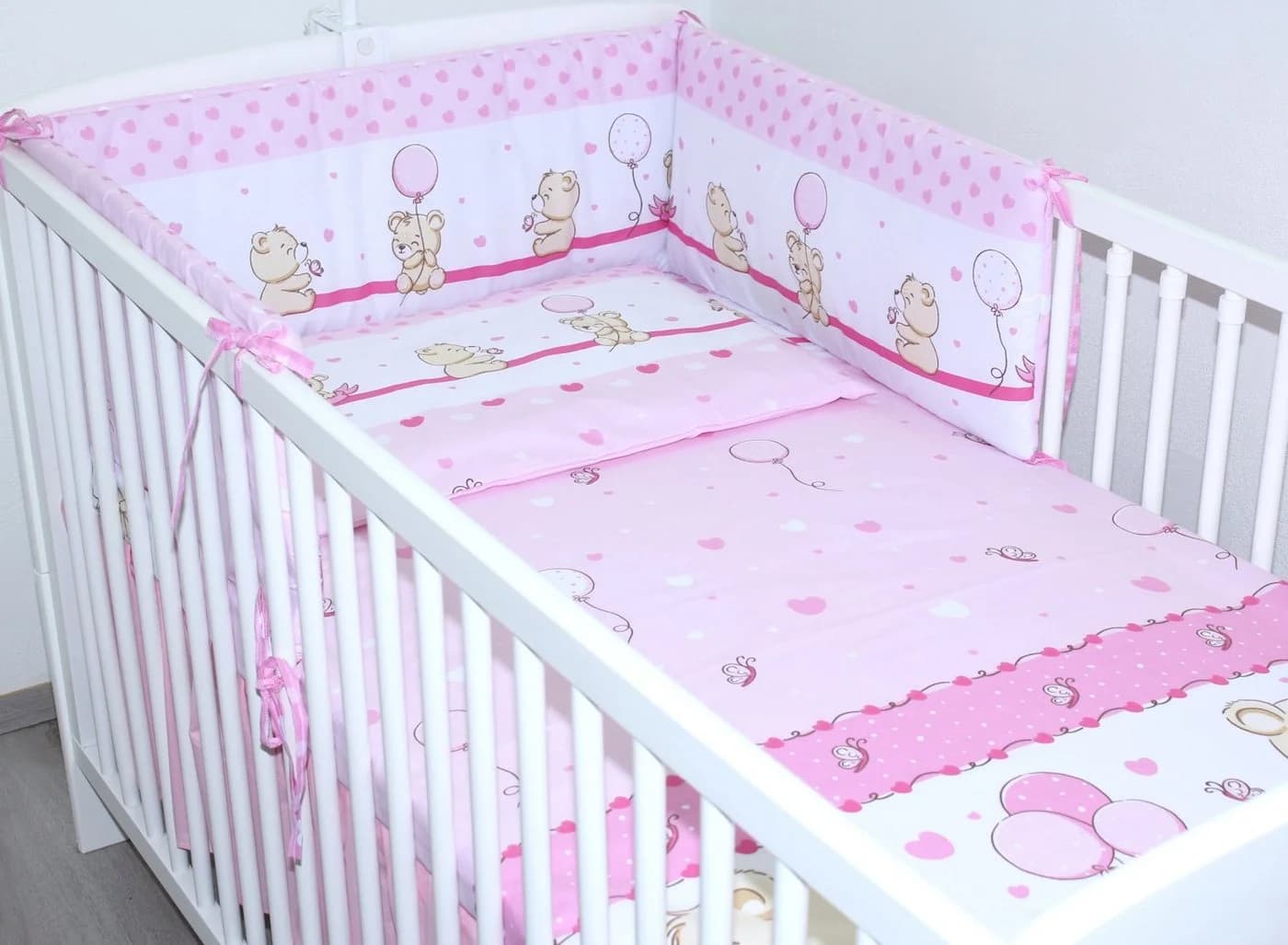 Primawela Babybettwäsche 6-tlg. Set mit Chiffonhimmel Rosa - Bild 3