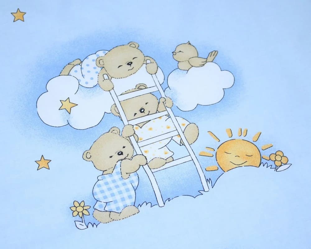 Primawela Babybettwäsche 6-teiliges Set mit Chiffonhimmel Blau - Bild 4