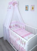 Primawela Babybettwäsche Set 6-tlg. Rosa mit Chiffon Himmel Bild 2