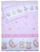Primawela Babybettwäsche Set 6-tlg. Rosa mit Chiffon Himmel Bild 4