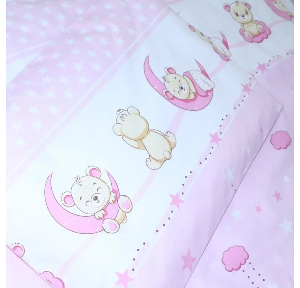 Primawela Babybettwäsche Set 6-tlg. Rosa mit Chiffon Himmel - Bild 5