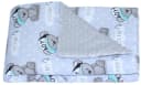 Primawela Babydecke Wende Einschlagdecke Minky mit Kapuze Babyschale Grau Bild 1