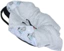Primawela Babydecke Wende Einschlagdecke Minky mit Kapuze Babyschale Grau Bild 2