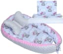 Primawela Bettnestchen Baby Minky Set Rosa mit Kissen und Decke Bild 2