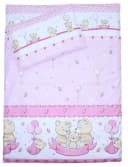 Primawela Babybettwäsche 6-teilig Rosa mit Nestchen und Himmel Bild 3