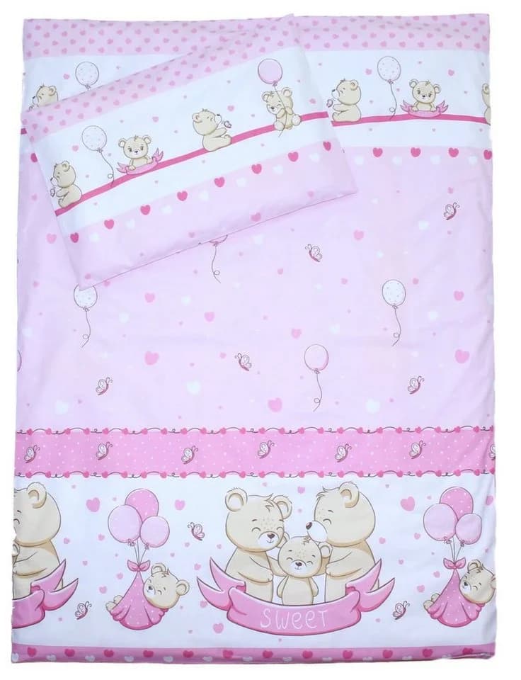 Primawela Babybettwäsche 6-teilig Rosa mit Nestchen und Himmel - Bild 3