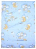 Primawela Babybettwäsche 6-teilig mit 420 cm Nestchen und Vollstoff-Himmel Blau Bild 3