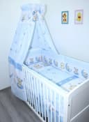 Primawela Babybettwäsche 6-teilig mit Himmel und Nestchen Blau Bild 2