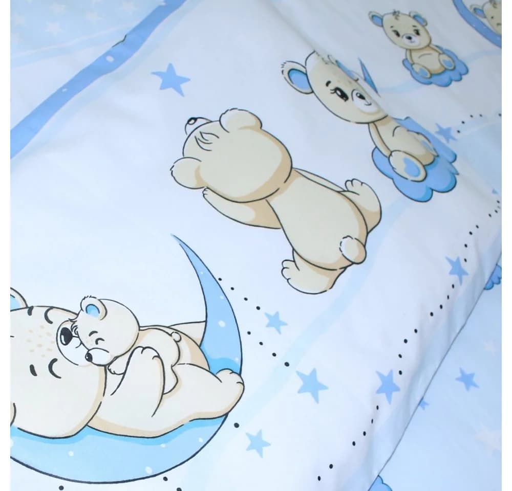 Primawela Babybettwäsche 6-teilig mit Himmel und Nestchen Blau - Bild 4