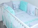 Primawela Babybettwäsche Set Minky 6-tlg. Himmelblau mit Nestchen & Himmel Bild 1