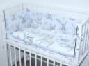 Primawela Beistellbett Bettwäsche Set 6-teilig Blau mit Nestchen Bild 2
