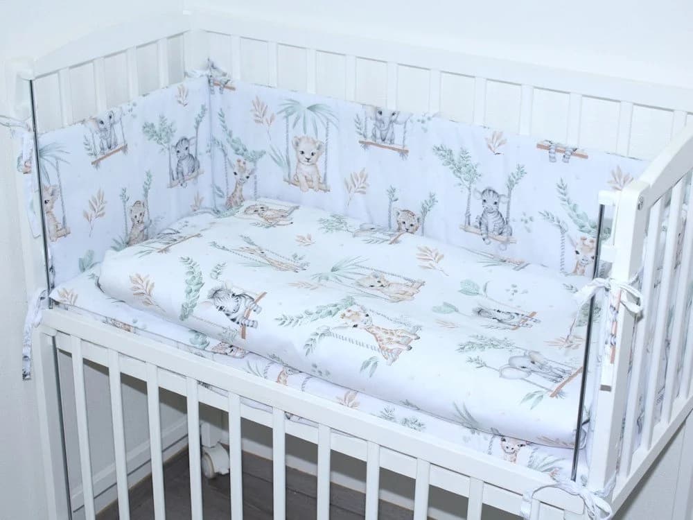 Primawela Beistellbett Bettwäsche Set 6-teilig Blau mit Nestchen - Bild 2
