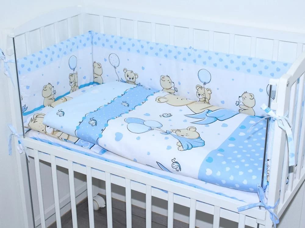 Primawela Beistellbett Baby Bettwäsche Set 6-teilig Blau - Bild 2