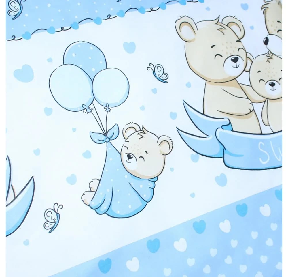 Primawela Beistellbett Baby Bettwäsche Set 6-teilig Blau - Bild 3