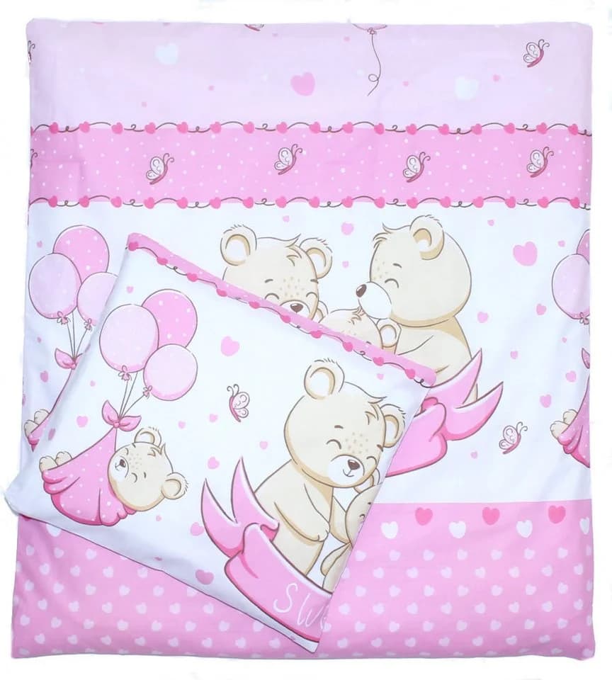 Primawela 6-teiliges Baby-Bettwäsche-Set Rosa für Beistellbett