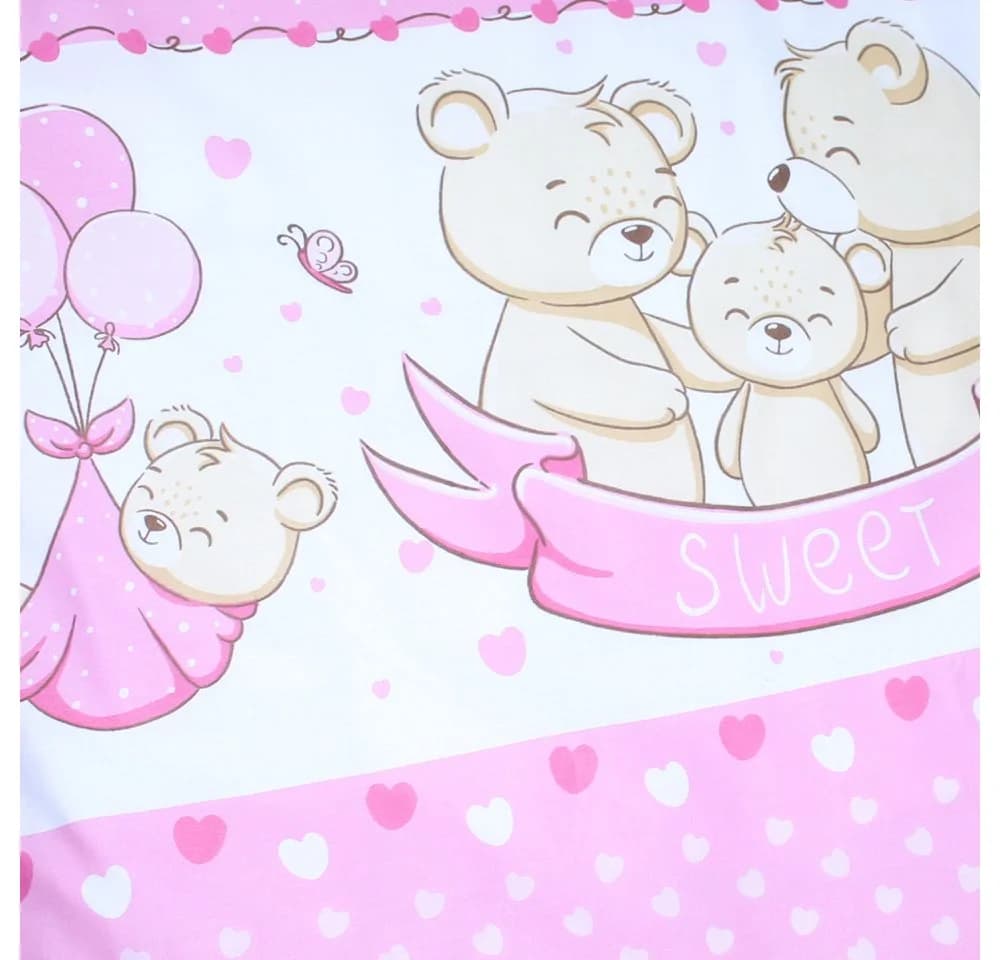 Primawela 6-teiliges Baby-Bettwäsche-Set Rosa für Beistellbett - Bild 3