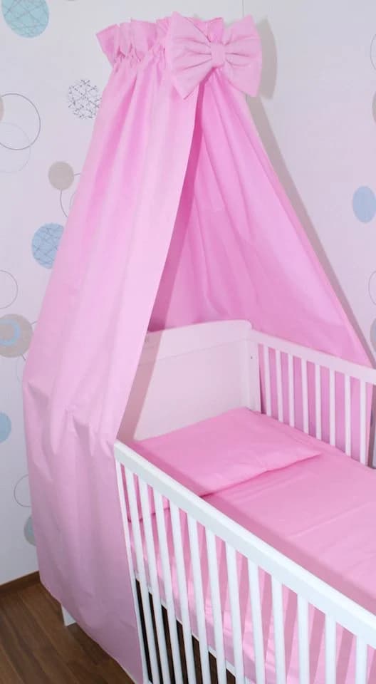 Primawela Betthimmel Rosa 100% Baumwolle mit Schleife