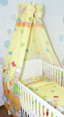 Primawela Betthimmel Vollstoff 100% Baumwolle Gelb/Orange mit Schleife Bild 2
