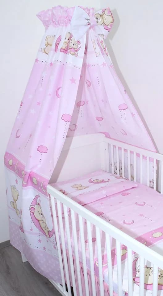 Primawela Betthimmel Rosa 100% Baumwolle mit Schleife - Bild 2