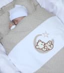 Primawela Kinderwagen-Bettwäsche-Set 4-teilig Beige/Braun Bild 3