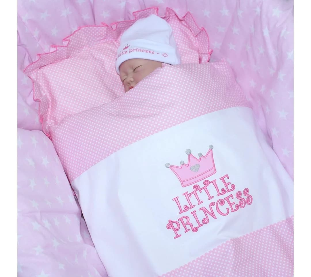 Primawela Kinderwagen-Bettwäsche-Set 4-teilig Rosa Baumwolle Mikrofaser - Bild 3