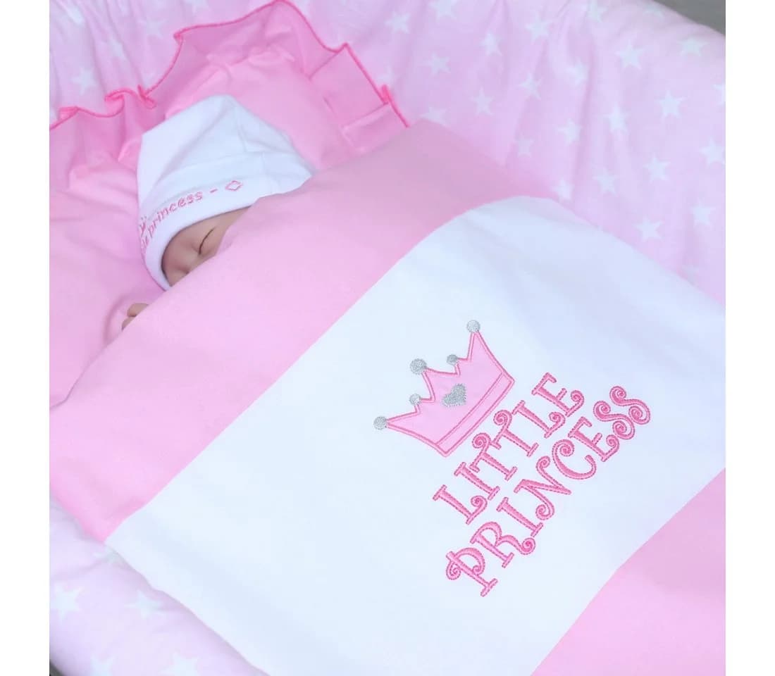 Primawela Kinderwagen-Bettwäsche-Set Rosa 4-teilig mit Decke & Kissen - Bild 3