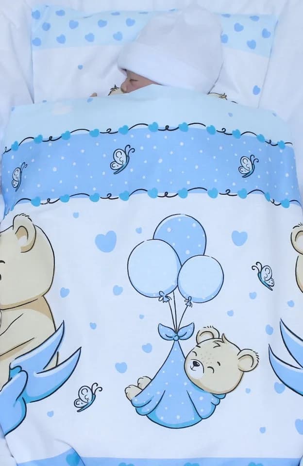 Primawela Babybettwäsche Kinderwagenset 2-teilig Blau
