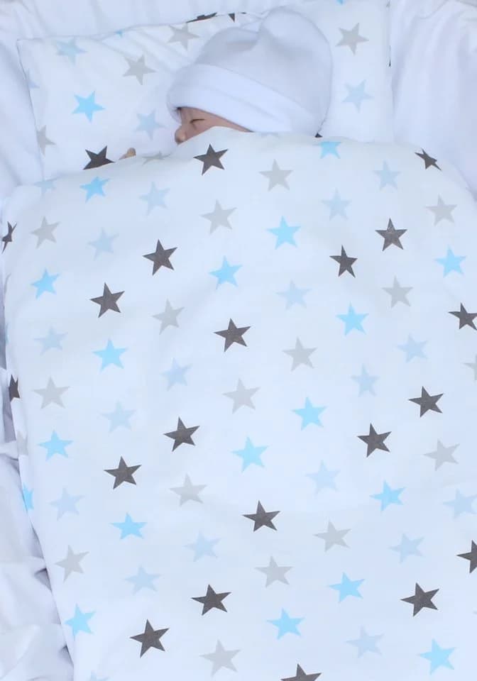 Primawela Kinderwagen-Bettwäsche-Set Blau mit Decke & Kissen - Bild 3