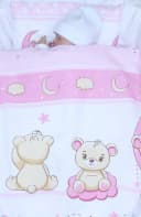 Primawela Kinderwagen-Bettwäsche-Set 4-teilig Rosa Baumwolle Bild 1