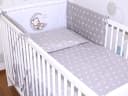 Primawela Babybettwäsche Set 6-tlg. mit Chiffonhimmel Grau Bild 1