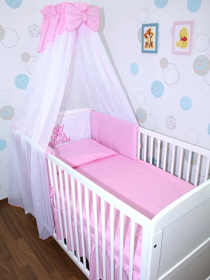 Primawela Babybettset 6-teilig Rosa mit Chiffonhimmel - Bild 2