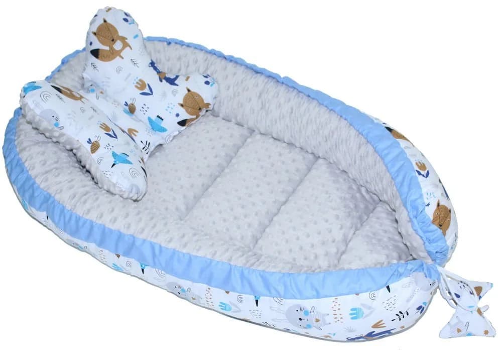 Primawela Baby Nestchen Minky Schmetterling Kissen Set 0-6 Monate