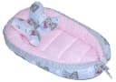 Primawela Bettnestchen Baby MINKY Nestchen Kokon mit Schmetterlingkissen Rosa Bild 1