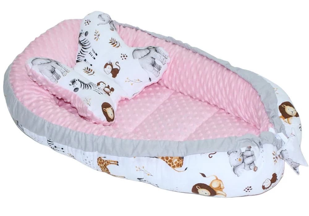 Primawela Baby Nestchen Minky Nest mit Schmetterlingskissen