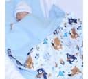 Primawela Babydecke Waffelpiqué Baumwolle Kuscheldecke Kinderwagendecke Blau Bild 1