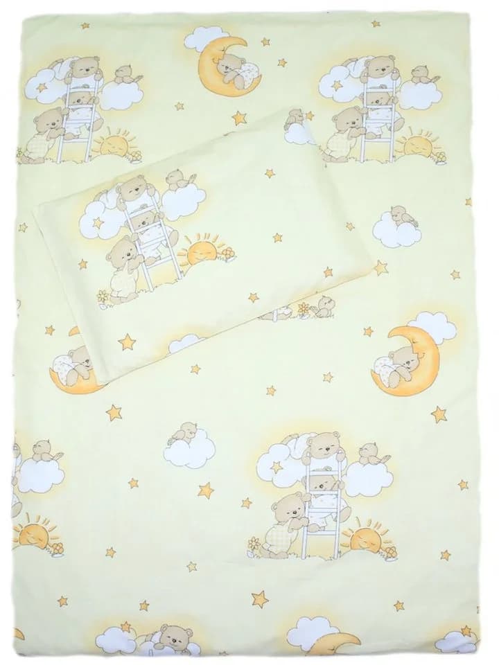 Primawela Babybettwäsche 4-teilig mit Himmel und Schleife