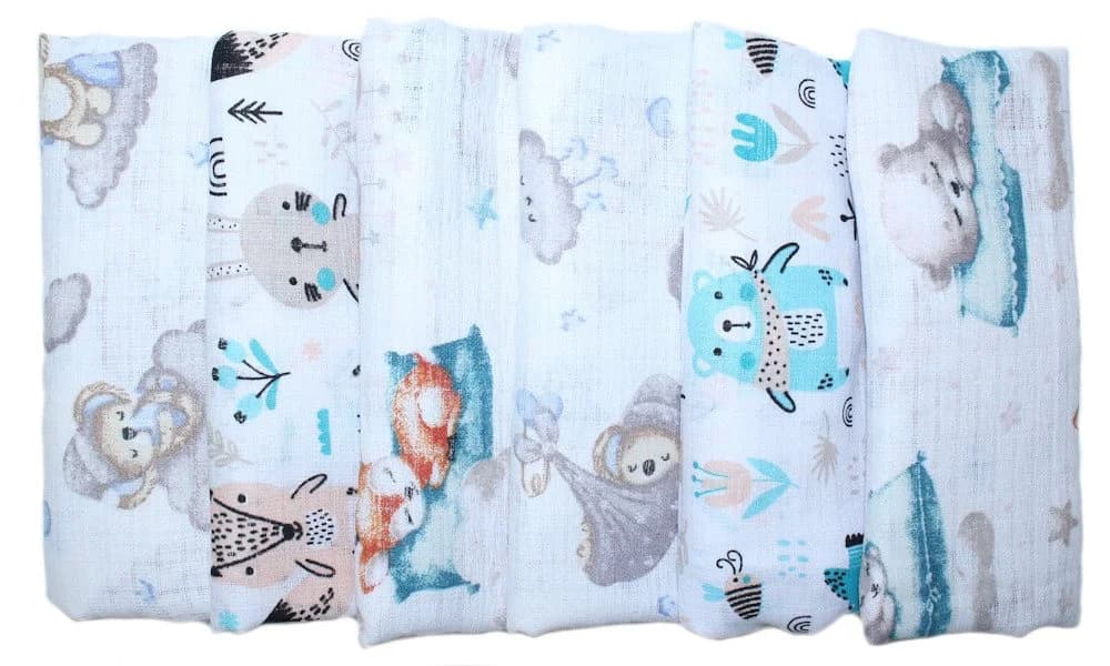 Primawela Spucktuch 6-tlg. Baby Baumwollwindel Mullwindel Weiss - Bild 2