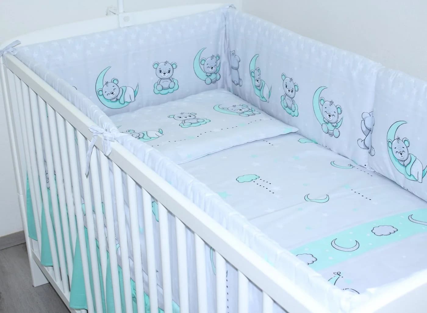 Primawela Bettnestchen 420 cm Babybettumrandung Grün