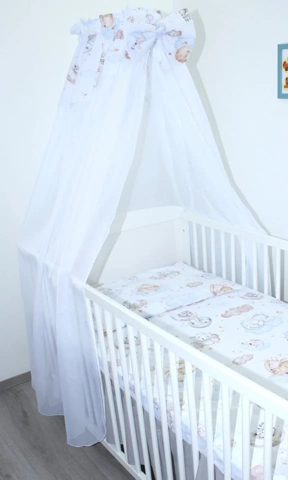 Primawela Betthimmel Weiß Chiffon mit Baumwollabschluss - Bild 2