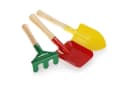 com-four 6-tlg. Mini Gartenwerkzeug Set aus Metall und Holz Bild 3