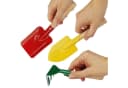 com-four 6-tlg. Mini Gartenwerkzeug Set aus Metall und Holz Bild 4
