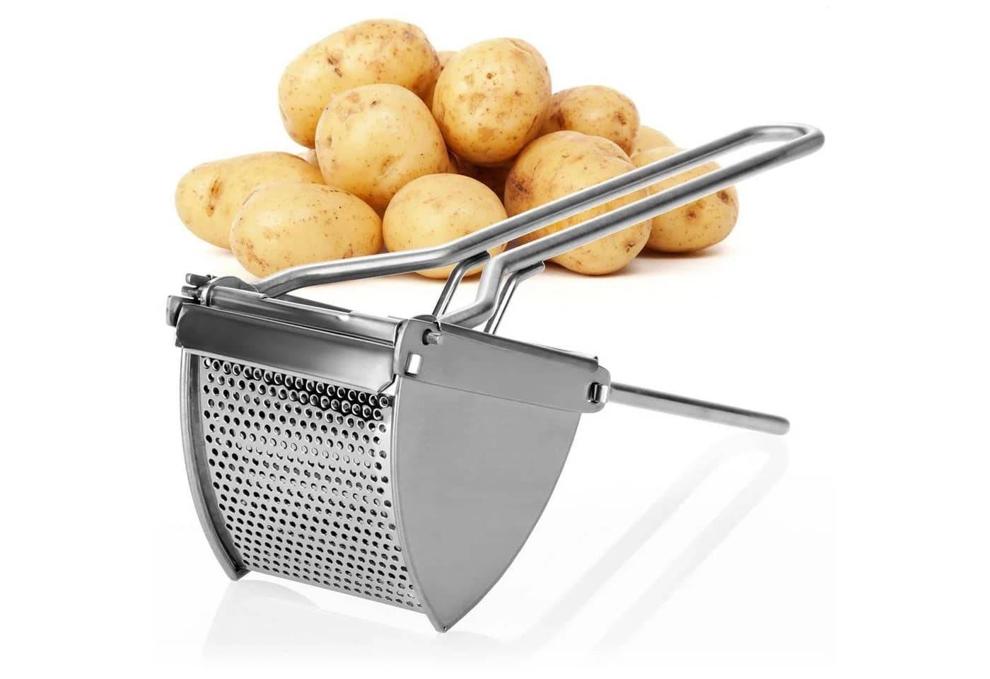com-four Kartoffelpresse Edelstahl Spülmaschinengeeignet Silber - Bild 2