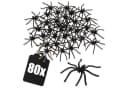 com-four Deko-Spinnen Schwarz 80 St wiederverwendbare Streudeko Halloween Bild 2