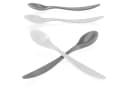 com-four Eierlöffel 24er Set Kunststoff Grau BPA-frei Bild 4