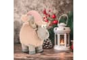 com-four Weihnachtsfigur Rentier Figur Grau Braun Rosa Schwarz Skandinavisch Bild 3
