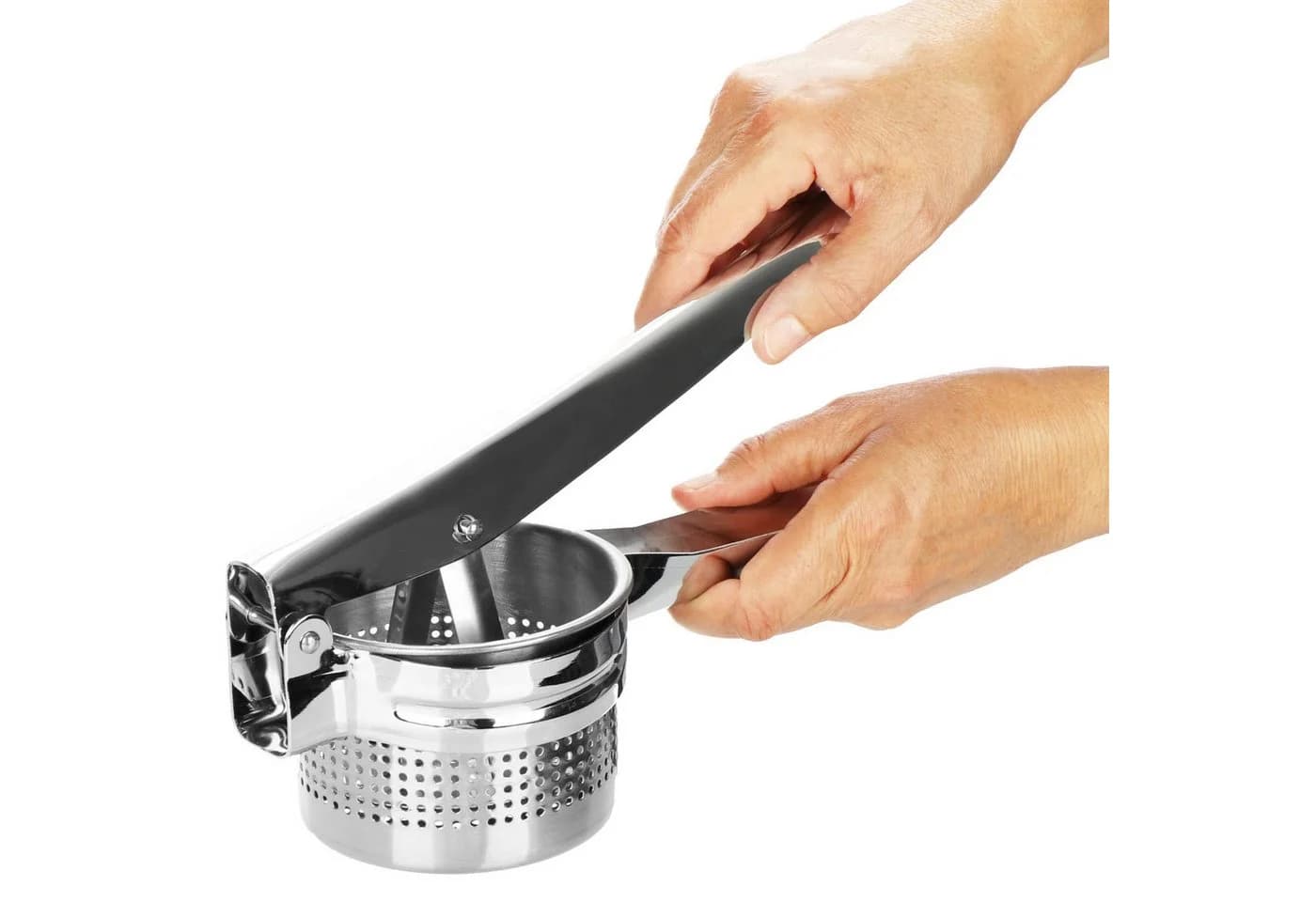 com-four Kartoffelpresse Metall Ergonomisch Silber - Bild 5