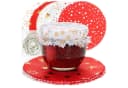 com-four Marmeladenglas Schmuckdeckchen 30-tlg. Bunt mit Gummis Bild 2