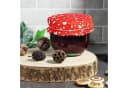 com-four Marmeladenglas Schmuckdeckchen 30-tlg. Bunt mit Gummis Bild 1